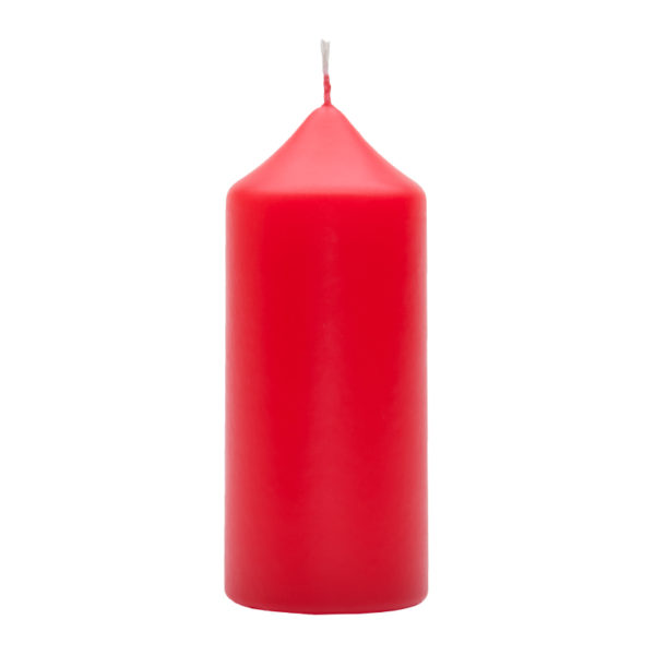 Свеча столбик 5060/3 красная, размер 50*120 мм