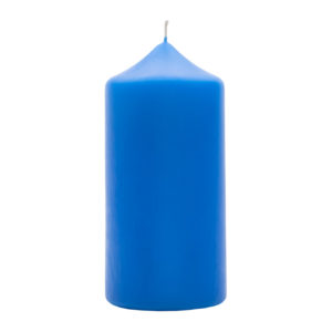Свеча столбик 5042/4 синяя. Производство свечей столбик 60*190 мм в семи цветах