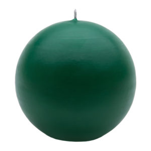 Сувенирная свеча в виде шара 7711/2 зелёный.