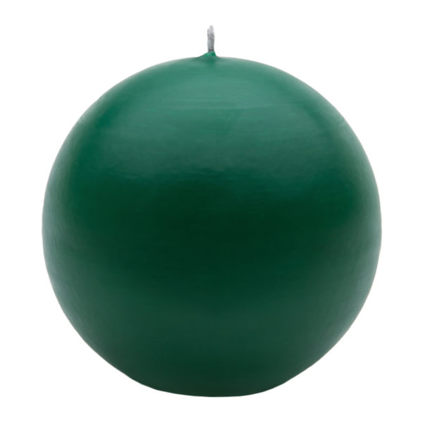 Сувенирная свеча в виде шара 7711/2 зелёный.