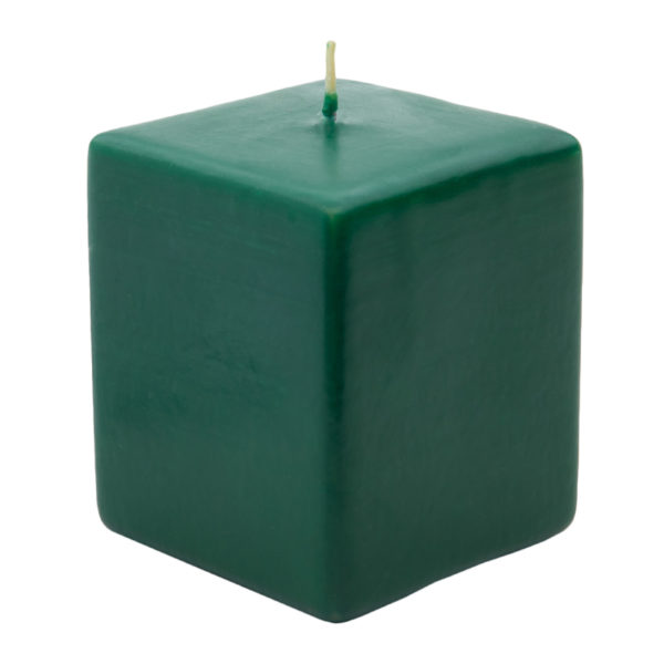 Сувенирная свеча в виде куба 5130/2 зелёный.
