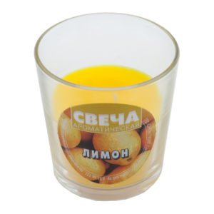 Свеча ароматическая в стекле 5072/2 лимон