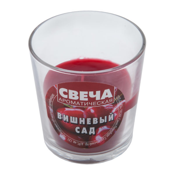 Свеча ароматическая в стекле 5072/5 вишневый сад